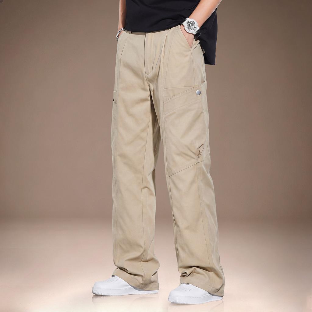 High-end American outdoor sports tooling charging pants men's summer thin loose drape quick-drying straight casual trousers