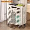 Extra Large Foldable Laundry Basket with Wheels - High Capacity, Movable & Durable