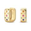 Fashion 925 Silver Luminous Shell Earrings For Women Pave CZ Heart Shape Star Moon Hoop Earrings Engagement Wedding Jewelry
