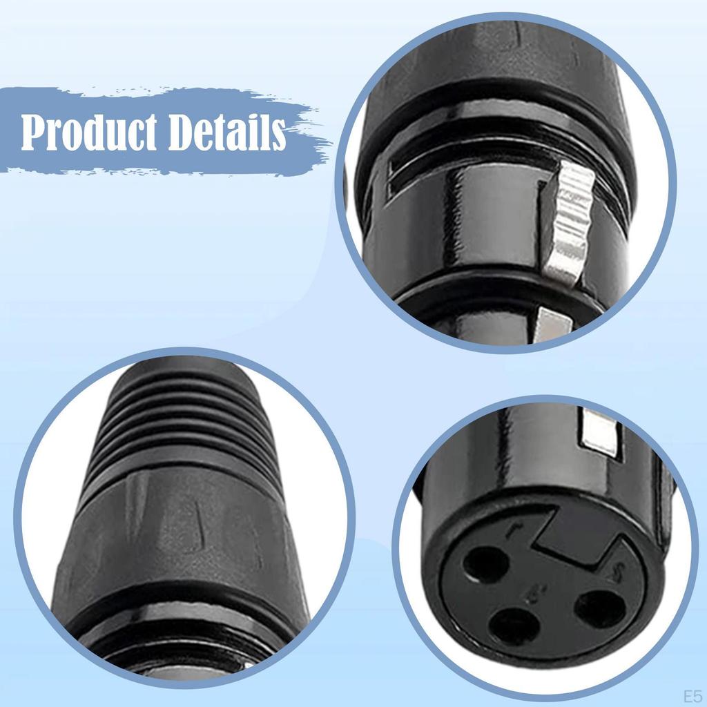 Mikrofonkabel Stecker Anschluss 3-Pin XLR Einfache Installation Ersatzteile Audio