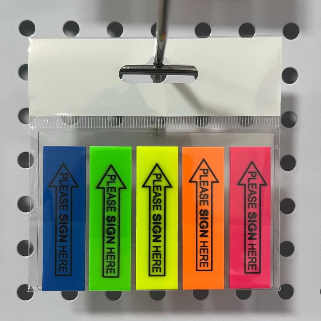 Transparent Sticky Note Strips: Fluorescent Color Arrows, Strong Adhesive, Reusable Index Stickers