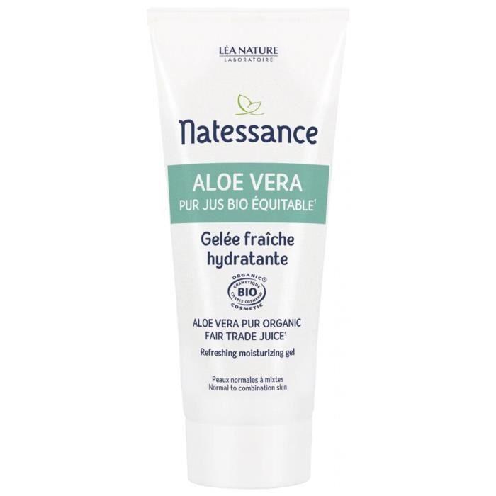 Gelée Hydratante - NATESSANCE - Bio Aloe Vera - 50 ml - Vegan - Tous types de peau