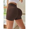 Summer Sexy Peach Buttock Lifting Sports Yoga Shorts Women's High Waist Belly Holding European and American Fitness Three-Point Hot Pants Breathable