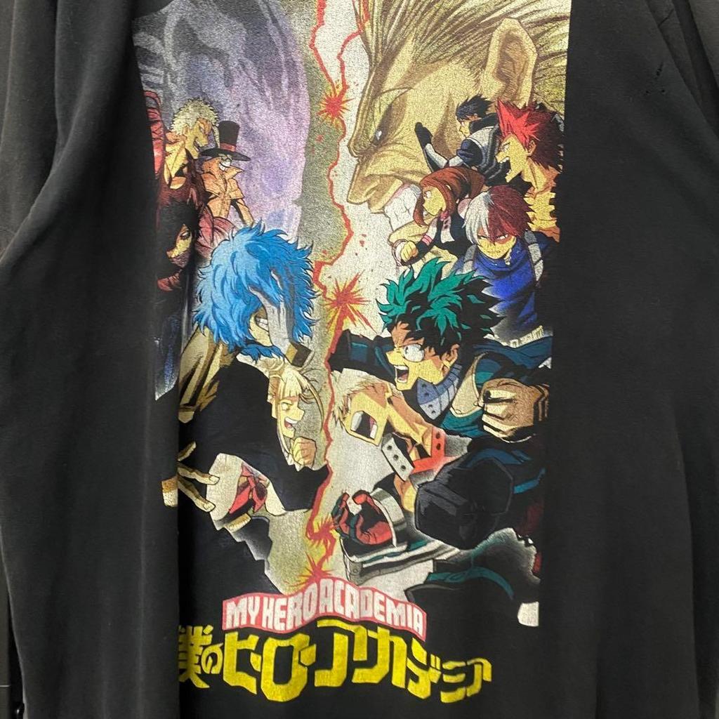[USED] US Vintage My Hero Academia Anime Character T-Shirt, Black, Men's, Size L