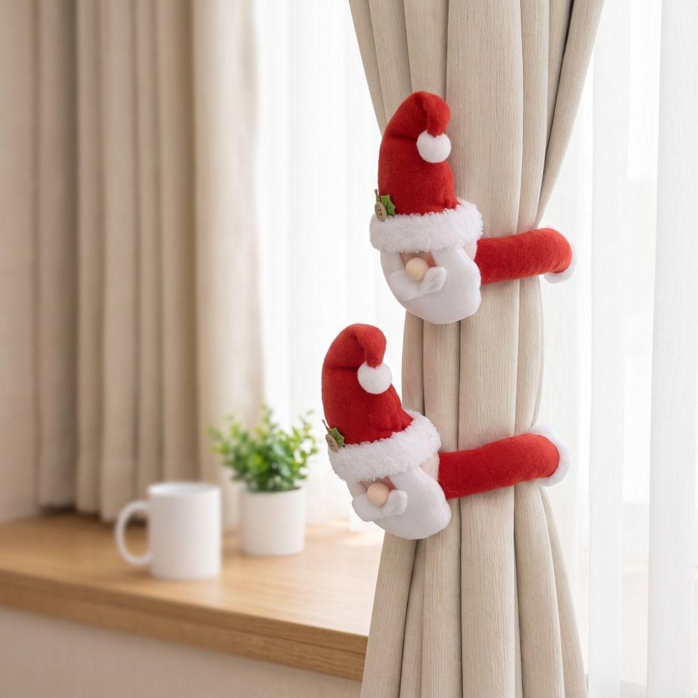 Snowman Christmas Curtain Tiebacks Deer Xmas Curtain Buckle Curtain Clips Window Treatment