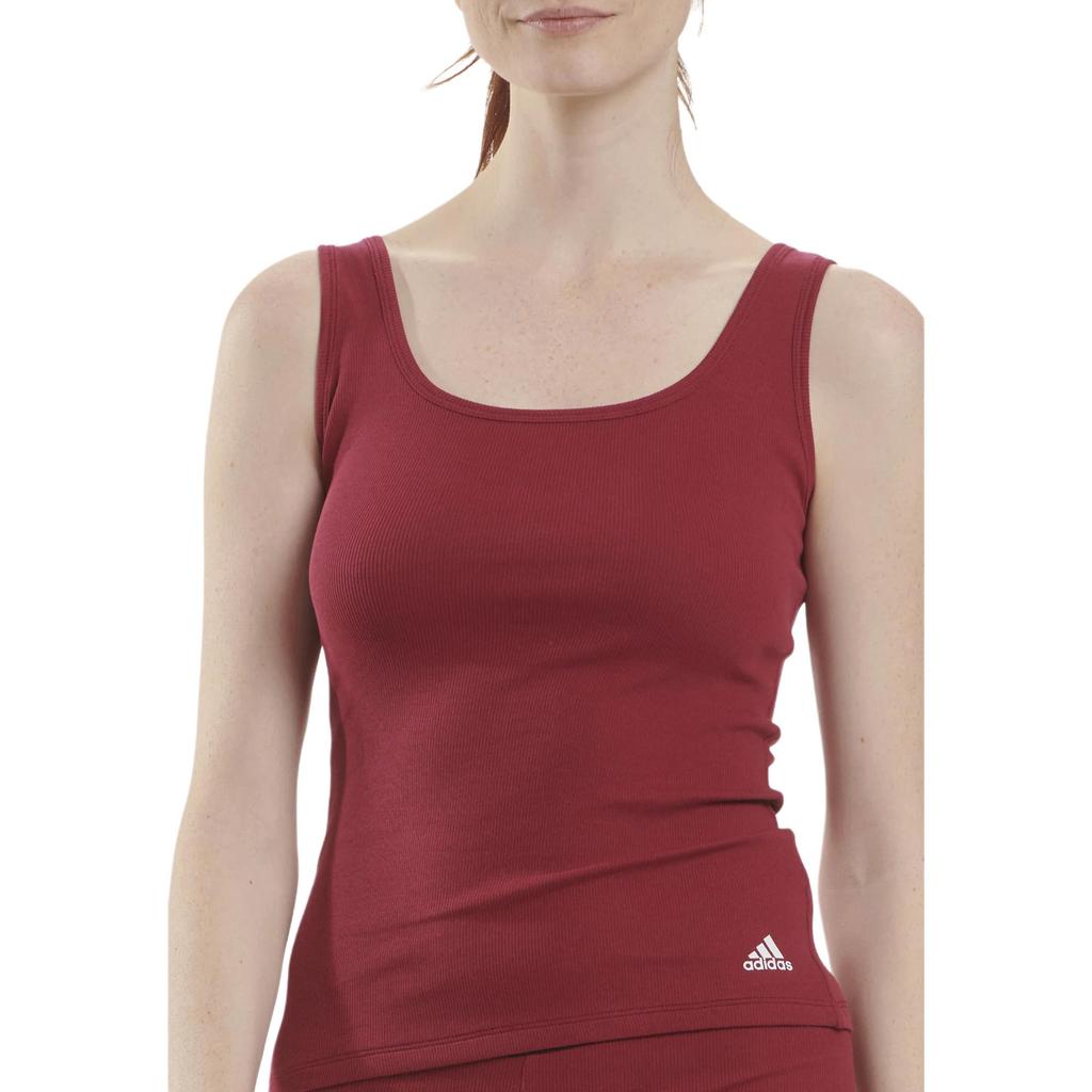 Adidas Solid Color Elastic Comfortable Quick-Dry Breathable Moisture-Wicking Tank Top Women tops Burgundy 4A1H75-502