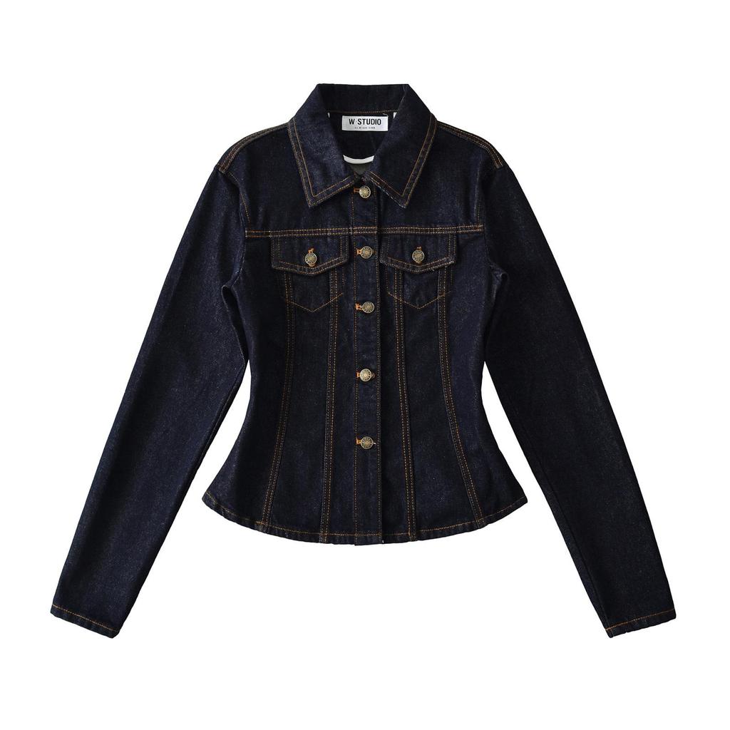 American Retro Slim Fit Denim Shirt Jacket