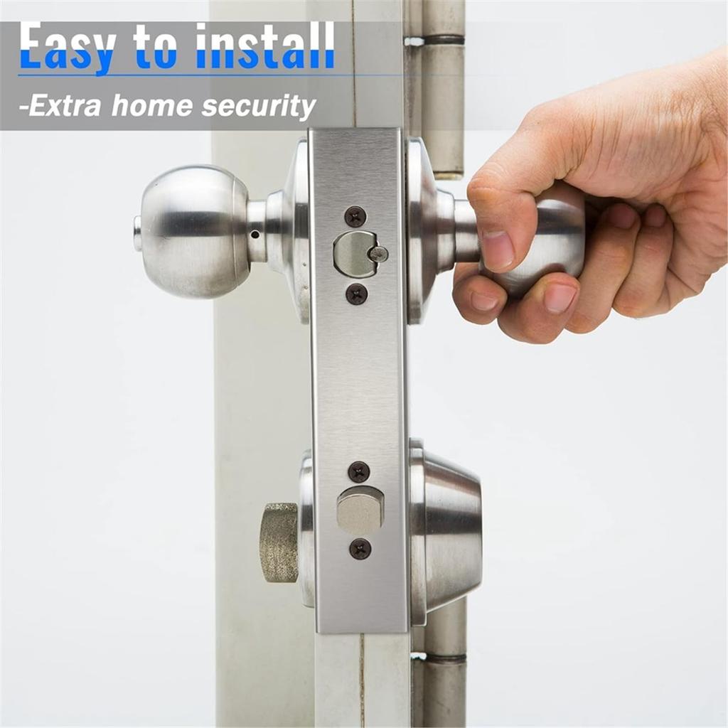 Lock and Door Reinforcer Plate, Reinforce and Repair Doors, Deadbolt Cover Plate 2-3/8 In Backset,1-3/4 In Thickness
