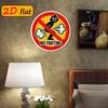 Round Aluminum Sign 20cm Odor Protection Metal Wall Poster for Restaurant