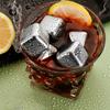 Stainless Steel Ice Cubes Set with Clips Reusable Drink Chillers Quick Freezing Metal Whiskey Chilling Stones for Beer Cocktails