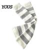 Thickened Velvet Calf Sleeves Coral Fleece Leg Warmers for Women, Winter Thermal Knee High Warm Protectors Socks, Striped/Solid Color, Soft