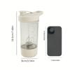 1pc Portable USB Electric Blender Cup - Automatic One-Touch Operation, Transparent with Measurement Markings, Food-Grade PP Mini Handheld Milk