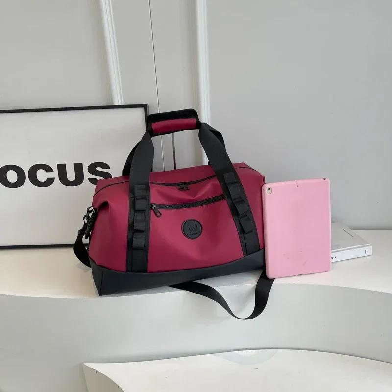 

Женские дорожные сумки большой вместимости, мягкая, высококачественная, повседневная, однотонная, на молнии, Оксфорд