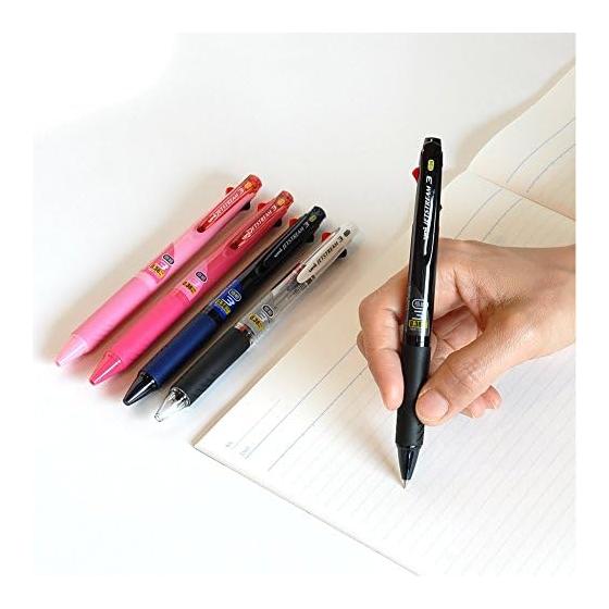 Mitsubishi Pencil 3 Color Ballpoint Pen Jet Stream 0.38 Transparent Black Easy To Write SXE340038PT24