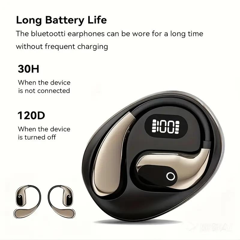 new AI real-time translation headset, LED power display, 144 language translation headset, Type-C charging port