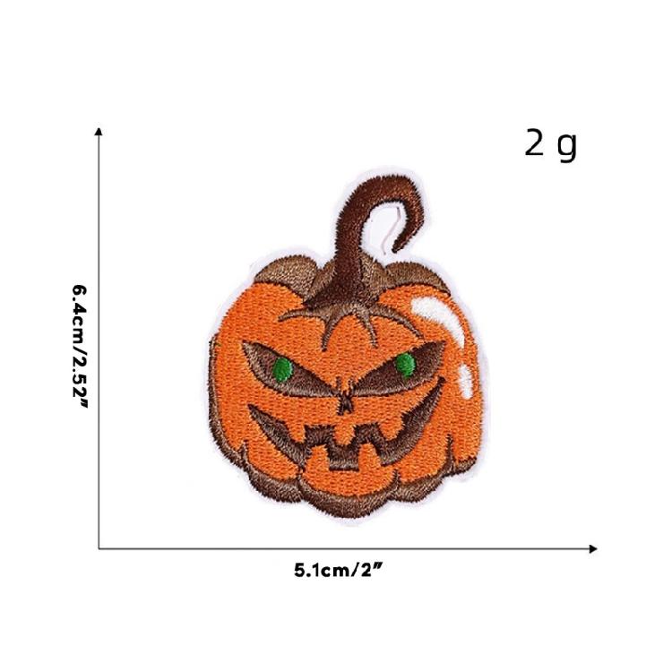 Halloween Party Supplies Embroidered Patch Set with Pumpkin, Spider and Bat