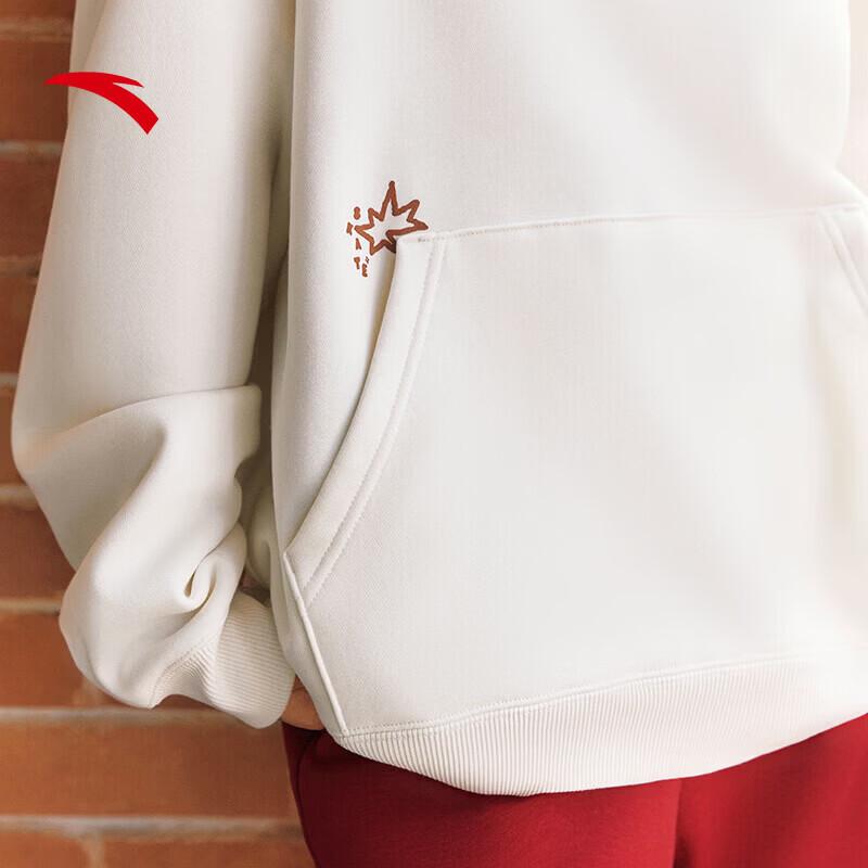 ANTA Unisex Fleece-Lined Hooded Skateboard Pullover Hoodie