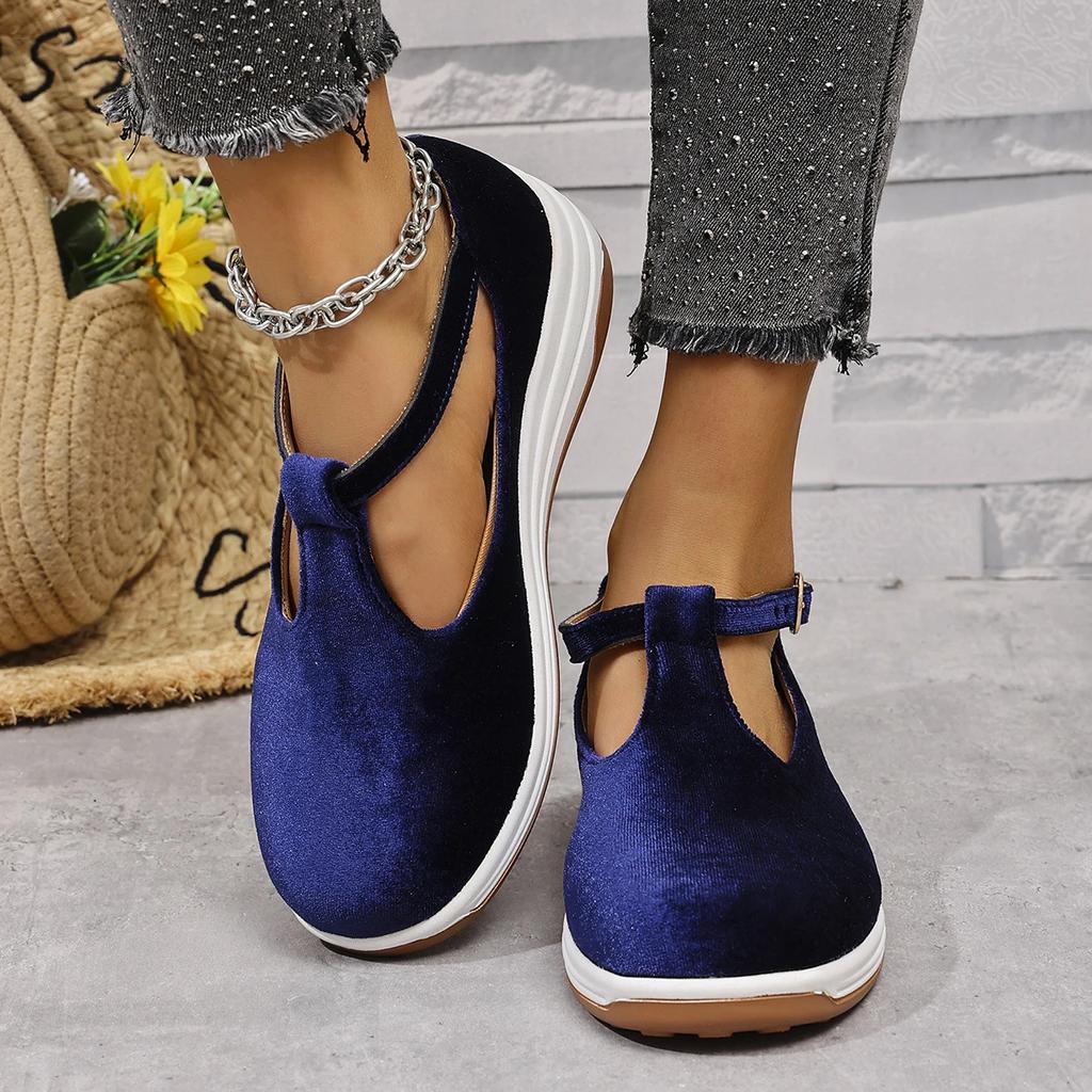 Fashion Women Sneakers Fashion Casual Platform Flat Loafers Buckle Wedge Designer Shoes Round Toe Trend Sneakers Women Zapatos De Mujer