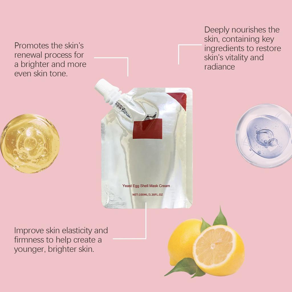 Yeast Egg Mask Cream Mask Facial Care Application-type Mask Cleansing Pores Moisturizing And Moisturizing Mask 100ml