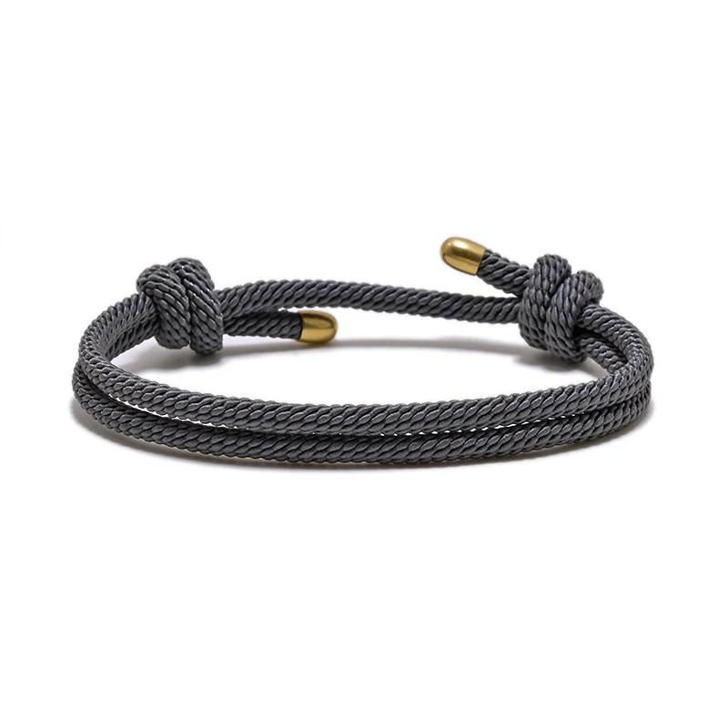 2025 New Minimalism Milan Rope Bracelet Men's and Women's Handmade Adjustable Couple Bracelet Fashion Jewelry Gift for Friends