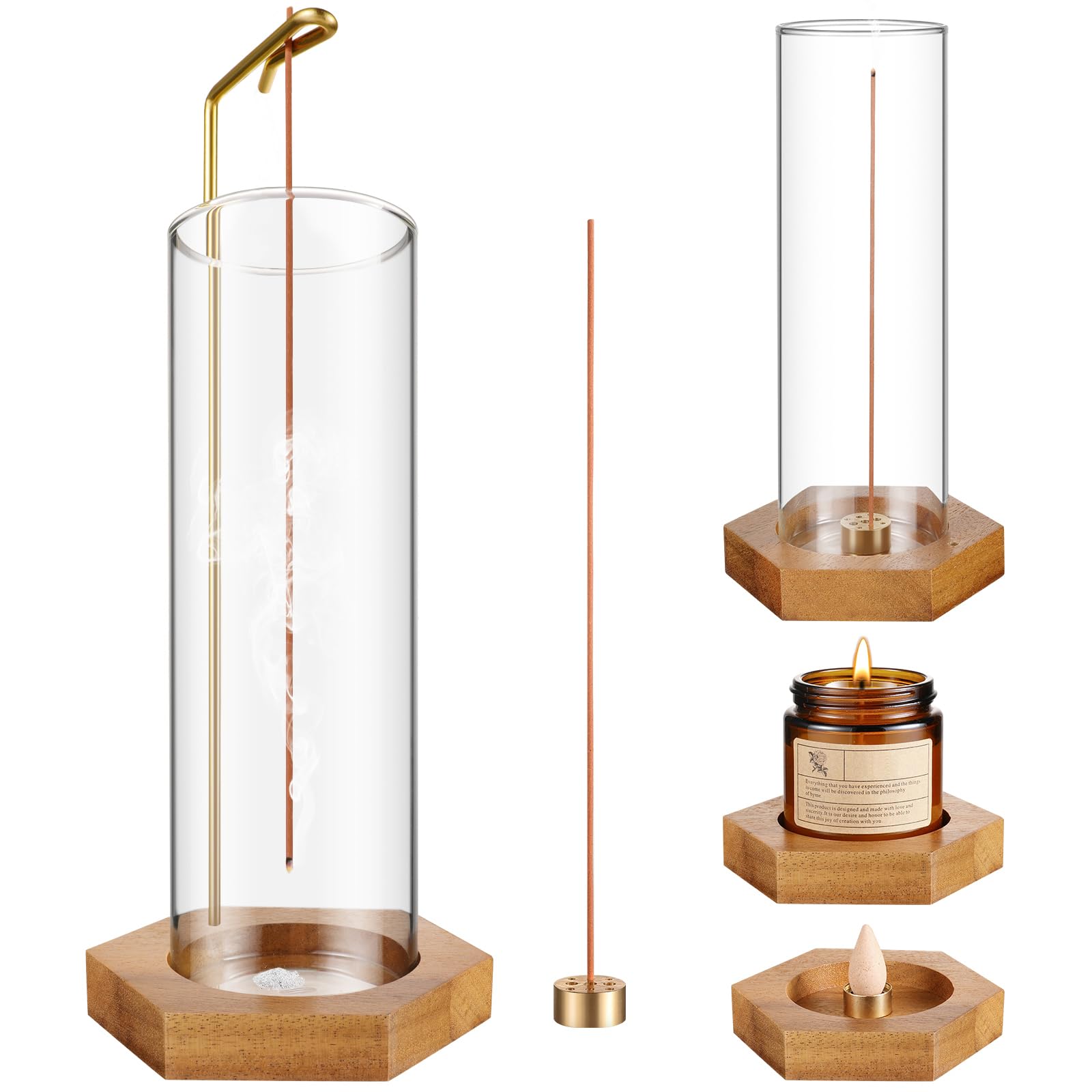 

Incense holder, glass-shaped, spill-proof incense holder, soothing, perfect for tea ceremony, kodo, yoga classes, offices, entryways, tea rooms,