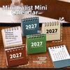 Doppelspirale 2027 Schreibtischkalender Ständerbasis Klappkalender Geschenke Stehender Kalender Tägliche Planung