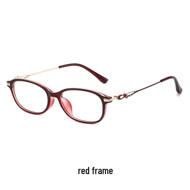 

Versatile TR90 Metal Oval Eyeglasses Frame with Clear Lenses for Men & Women - Model G6012