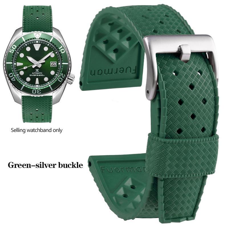 Tropical Rubber Strap  for Seiko SRP777J1 Soft Silicone Diving Waterproof Breathable Sport Wristband Men 20mm 22mm Watch Band