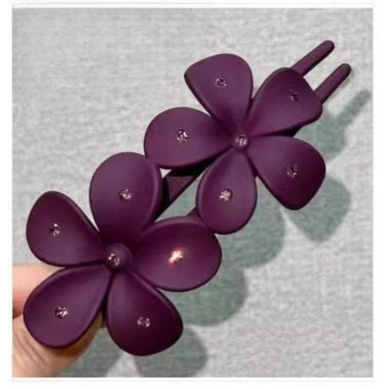 Fermaglio per capelli a forma di fiore texturizzato di alta gamma a becco d'anatra per acconciatura a chignon, Accessorio per capelli per donna, Singolo fermaglio per capelli per un'acconciatura liscia