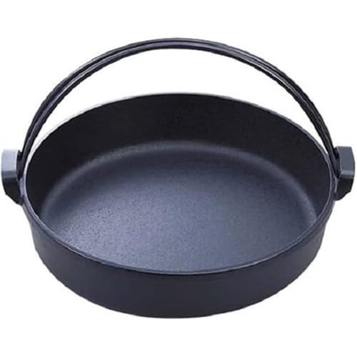 Iwachu Sukiyaki Pot with Nambu Handle, 28cm, Black, Inner Diameter 28cm, Induction Compatible, Nambu Ironware, 20040