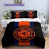 Rangers FC2 Pattern Bedding Quilt Set  Home Decoration  Gift (1 * duvet cover + 2 * pillowcase  without core)