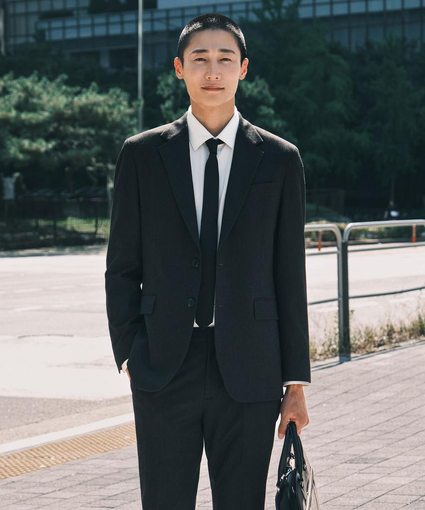 STCO Twill Brushed Blazer_Black (Relaxed Fit)_Sejwd03Nsb