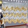 6.56ft Length Metallic Fringe Garland Tinsel Streamers Banner  Stage Party Decoration