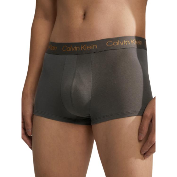 Calvin Klein Black Label SS23 Elastic Knit Waistband Logo Print Boxer Shorts Men bottoms Gray NB3331-5GS