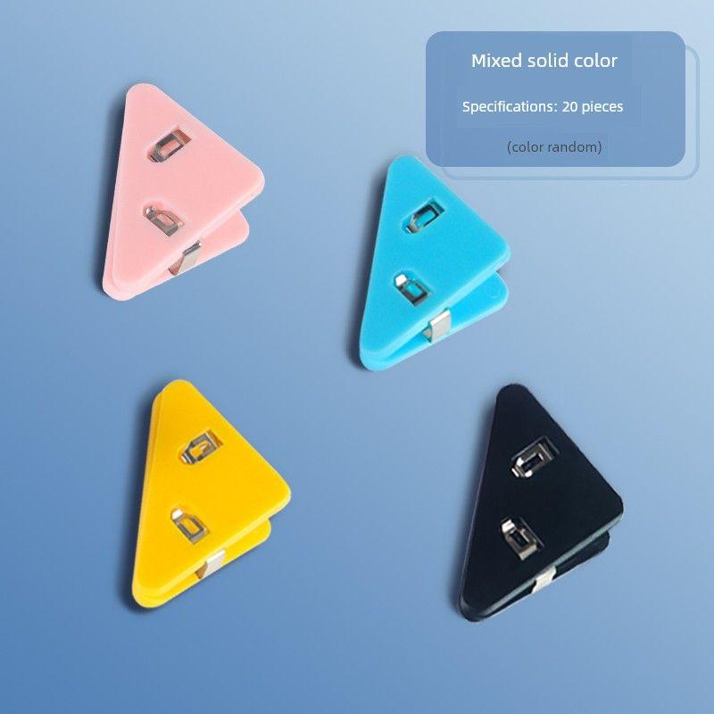 Minimalist Bill Folder Transparent Color Plastic Office Storage Mark Organize Fantastic Test Paper Clip 90 Degree Clip Stationery A4 Test Paper Clip