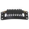 32mm U Shape Snap Clips DIY Wig Clips 9 Teeth Hair Extension Clips Black Multipurpose Hair Extensions for Women