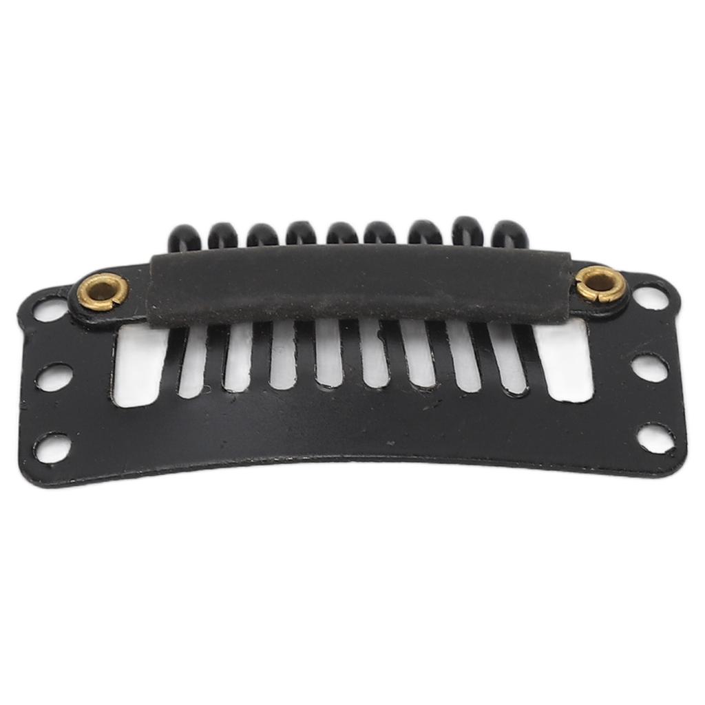 32mm U Shape Snap Clips DIY Wig Clips 9 Teeth Hair Extension Clips Black Multipurpose Hair Extensions for Women