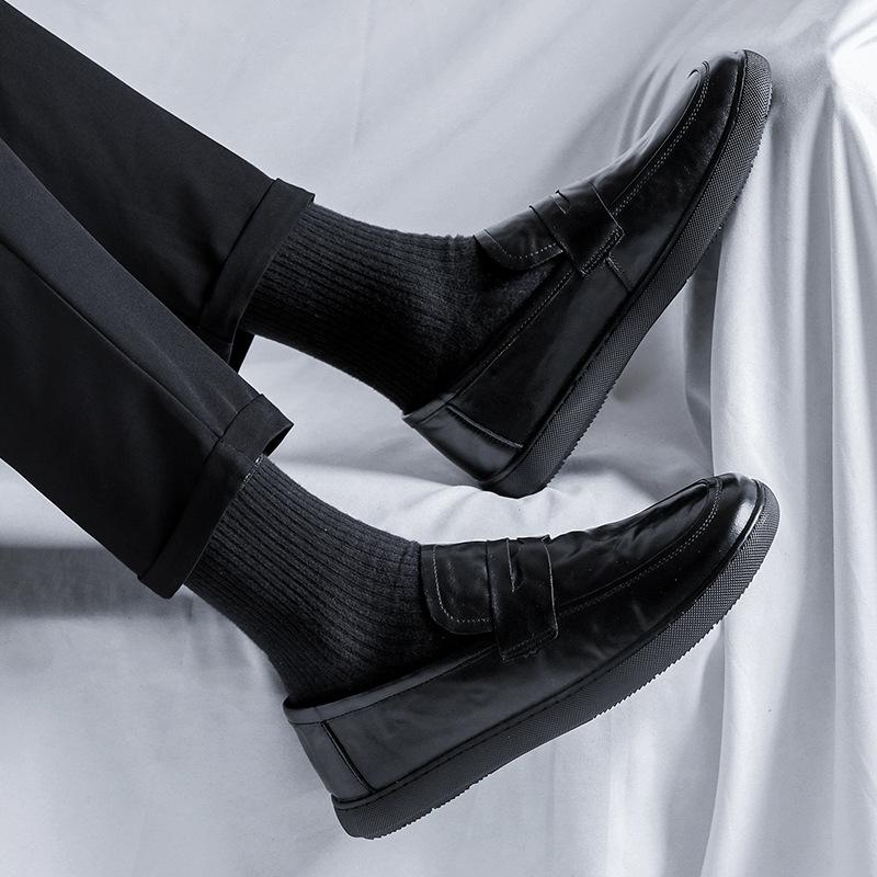 Кожаные туфли мужские деловые повседневные туфли летние британские кожаные мужские туфли — фото 5