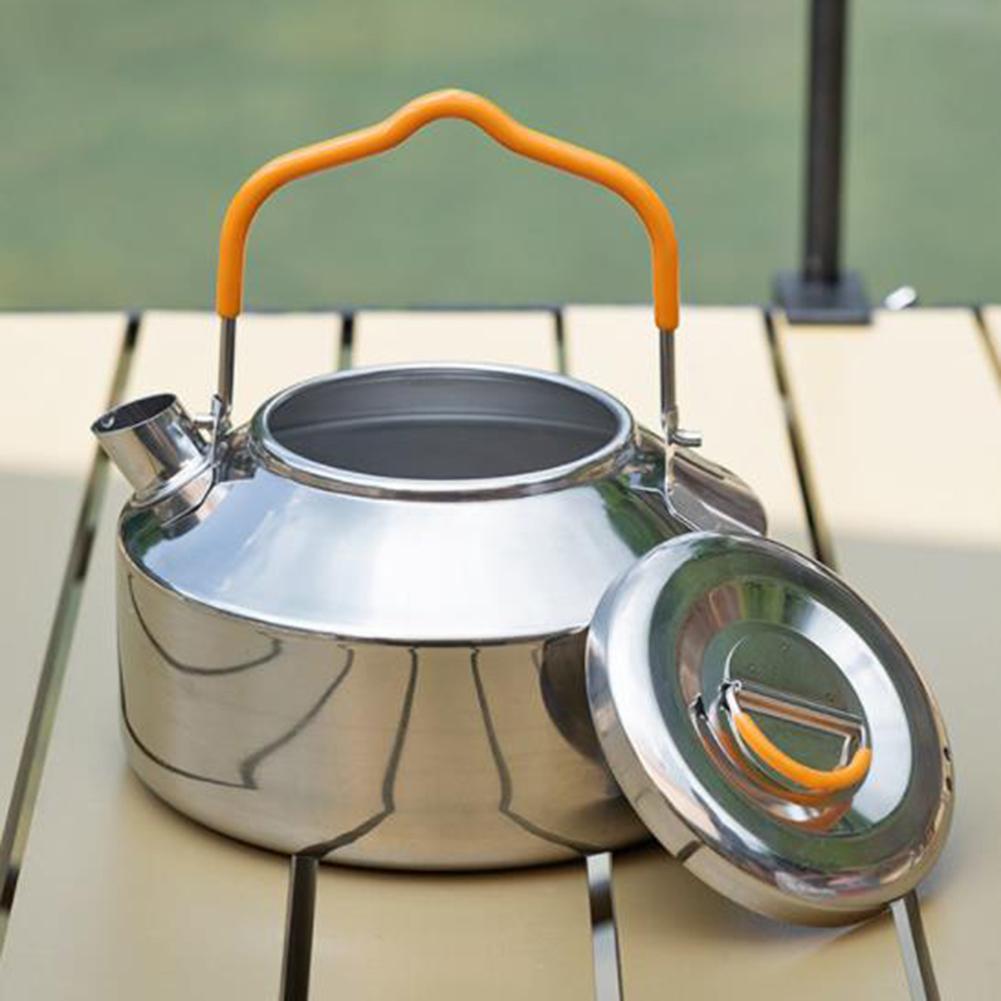 800ml Outdoor Portable Kettle 304 Stainless Steel Teapot Outdoor Hiking Camping Cooking Utensils Equipment