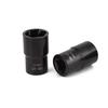 1Set 1/2Inch Drive Impact Bolt Nut Removal Extractor Socket Tool Set 17mm 19mm 21mm 22mm Twist Socket Set Lug Tool Locking Wheel