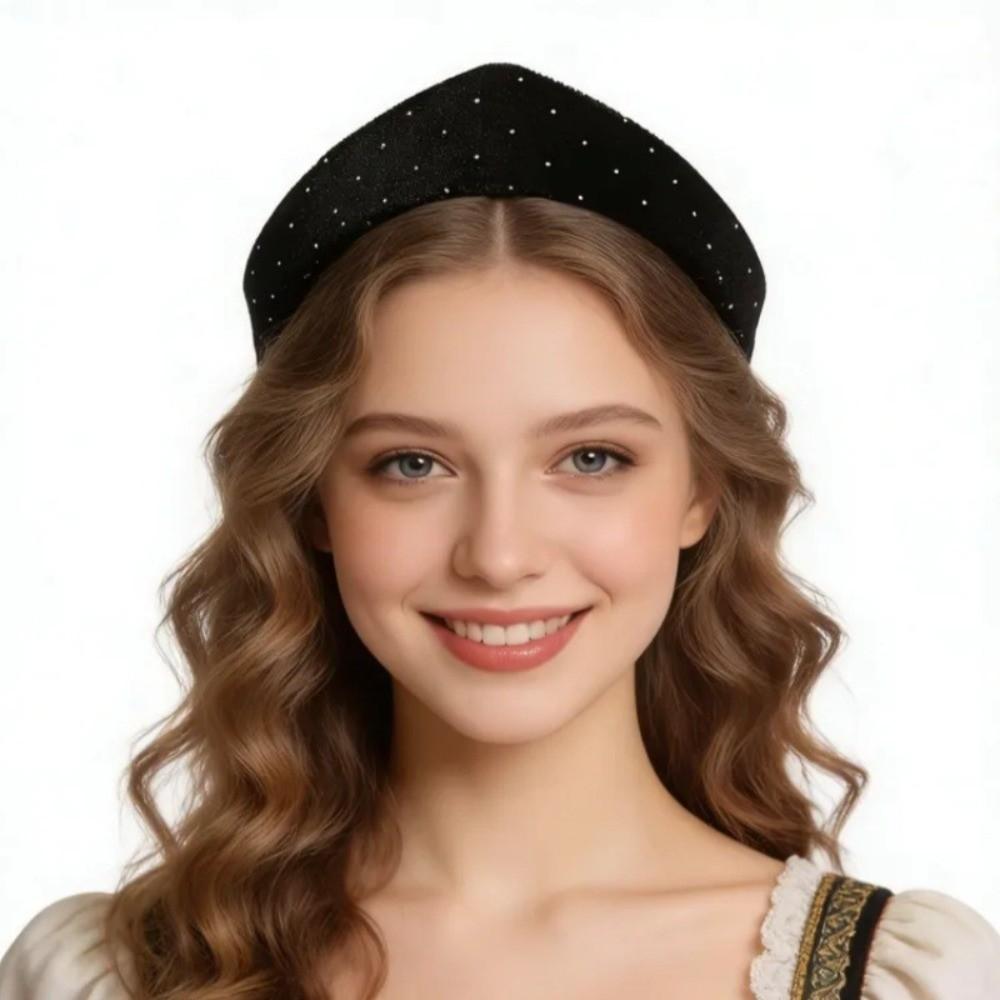 New Polka Dot Velvet Headband Elastic Wide Edge Hairpin Hairband Soft Padded Smooth Texture Hair Hoop Girls
