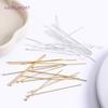 50pcs/Lot 18K Gold Plated Pins Brass Ball Head/Flat Head/Eye Head Pins Supplies For Jewelry DIY Beading Accessories Wholesale