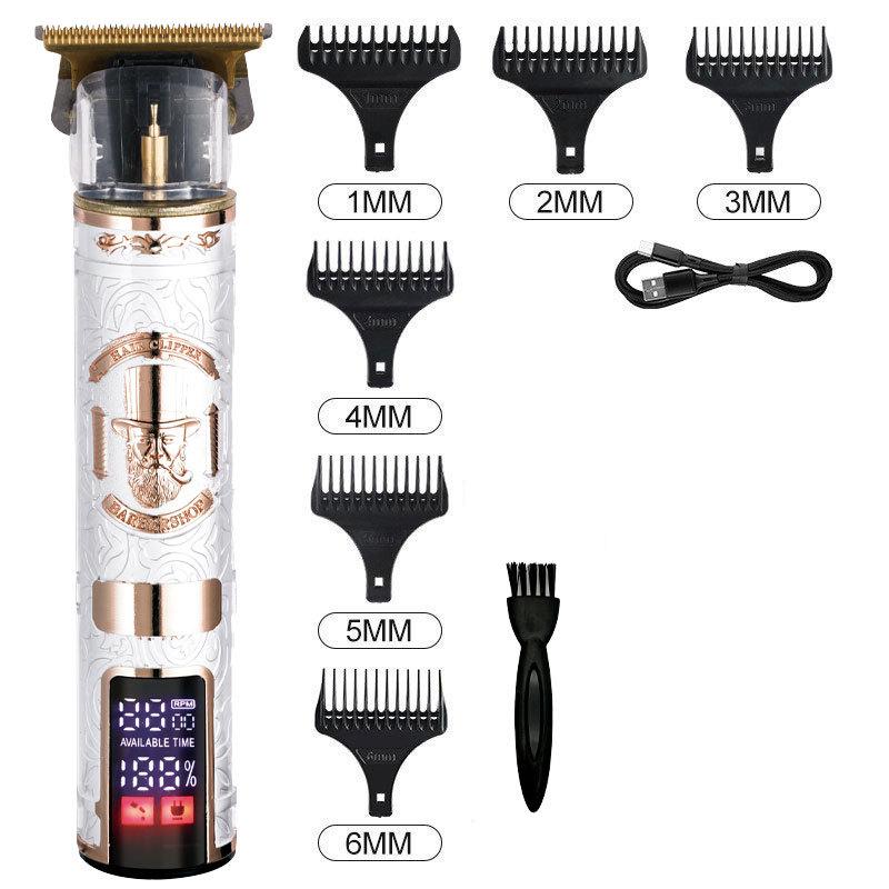 

Машинки для стрижки волос из нержавеющей стали с большим цифровым дисплеем Электрическая машинка для стрижки волос Профессиональная беспроводная машинка для стрижки волос USB Профессиональный триммер для бороды jh