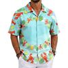 Men's Cuban Collar Shirt Hawaiian Summer Casual
