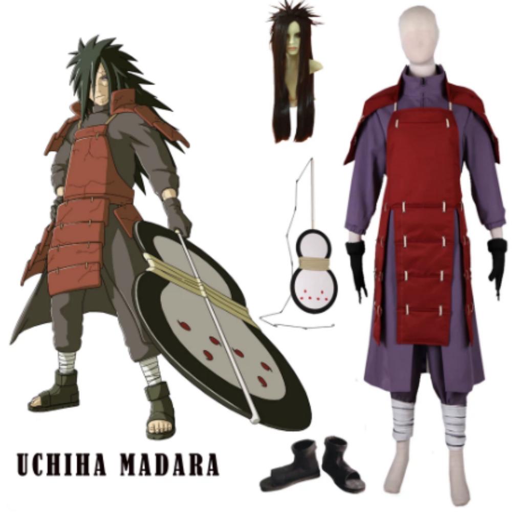 Anime Akatsuki Uchiha Madara Cosplay Costume Man Armor Lining Pants Suit Halloween Costume Party Costume