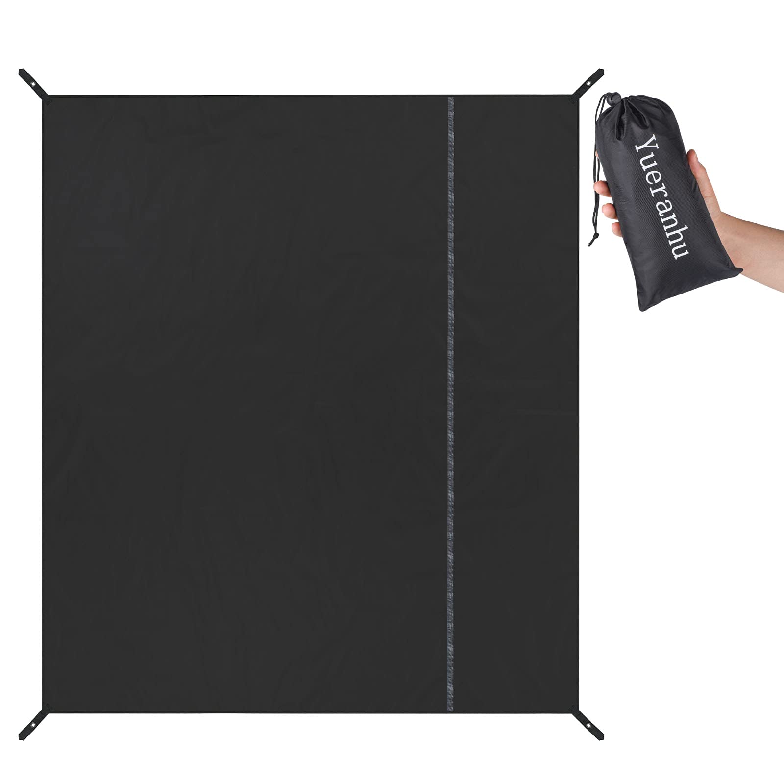 

Yueranhu Ground Sheet Tent Sheet Waterproof 270 x 270 cm 200 x 200 cm 240 x 240 cm Large Outdoor Camping Climbing Picnic Mat Leisure Sheet Storage Bag чёрный