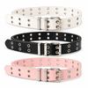 Adjustable Double Row Belt Metal Buckle Eyelet Waist Belt New Punk Belt Jeans Accessories