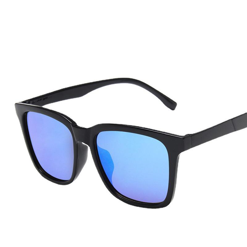 2022 Men's Trendy Square Sunglasses with Colorful Mercury Lenses for Street Style