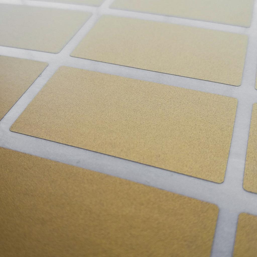 Zdrapki naklejki prostokątne 42x23mm złote x10