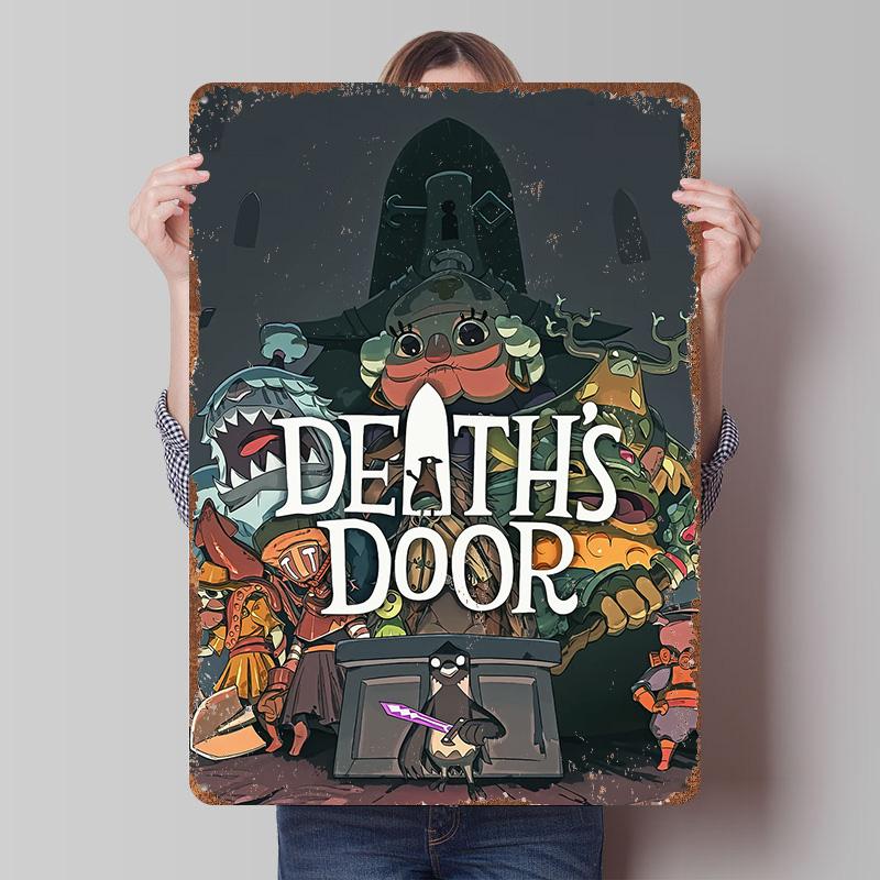 

Deaths Door Game Cover Art Printed Poster Customized Wall Art Retro Vintage Metal Tin Signs for Coffee Bar Accessories Man Cave 7.9x11.8In(20x30cm)